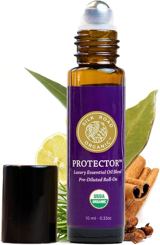 Silk Road Organic Protector Essential Oil Immunity Blend Roll On, Based on by SILKROADORGANIC