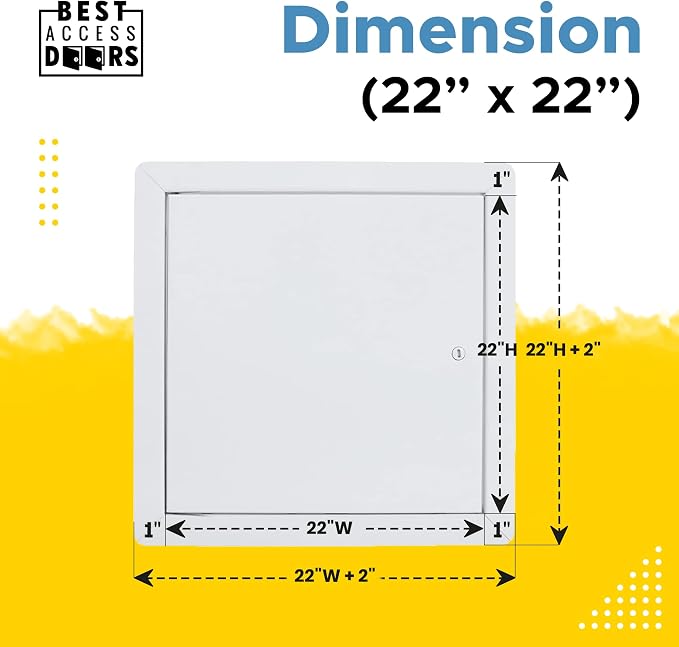 Best 22" x 22" Universal Access Panel – Flush Steel Door - Image 3
