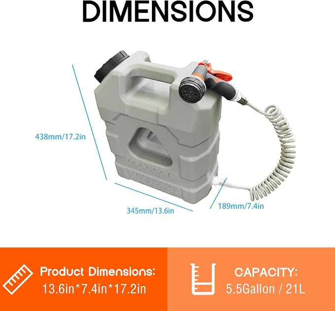 5.5Gallon/ 21L Portable Water Containers - Image 2