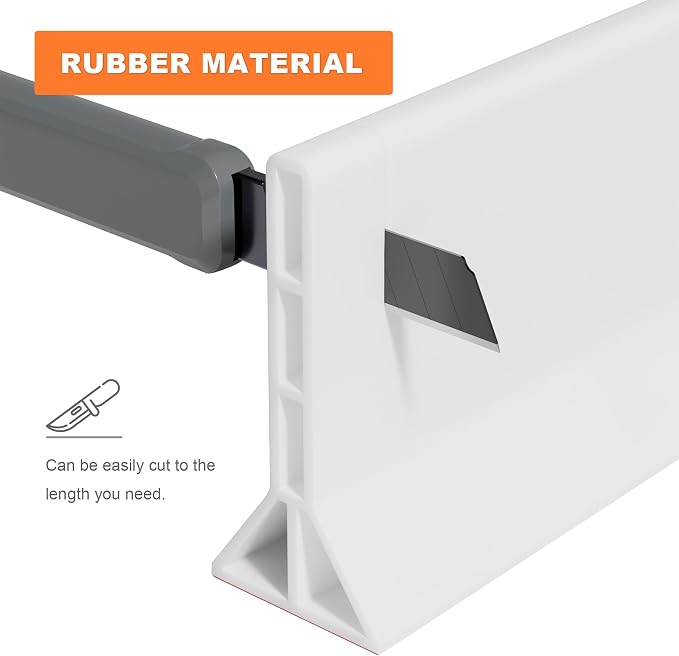 3.8'' High Shower Threshold Water Dam Collapsible Shower Water Splash Guard - Image 7