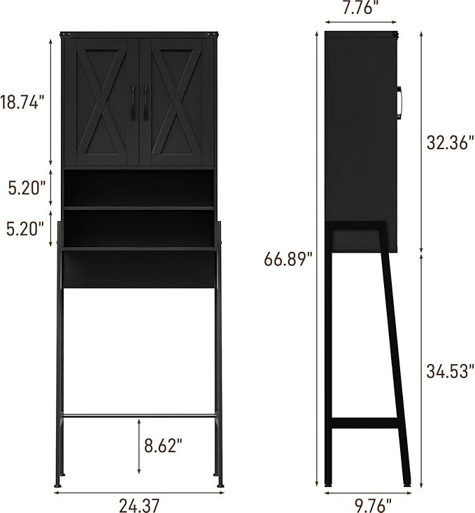 Vabches Over The Toilet Storage Cabinet, Farmhouse Over Toilet Storage Cabinet - Image 2