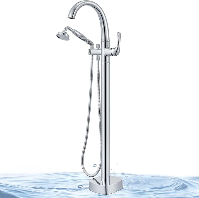 Free Standing Tub Faucet, Jabbol Luxury Freestanding Bathtub Faucet by Jabbol