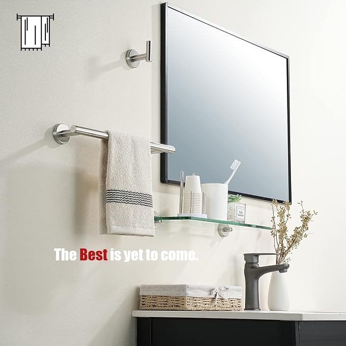 JQK Bathroom Towel Bar, 15 Inch 304 Stainless Steel Thicken 0.8mm Towel Rack - Image 4