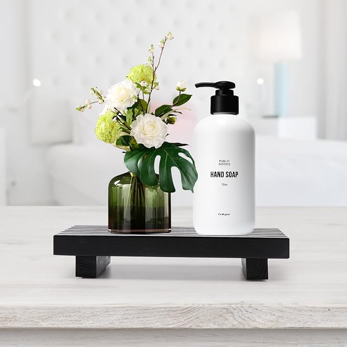 Small Black Bathroom Decor Tray - Image 2