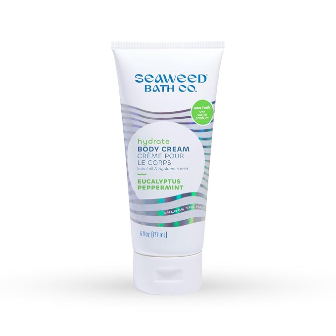 Seaweed Bath Co. Hydrate Body Cream, Eucalyptus Peppermint Scent, 6 Ounce by TheSeaweedBathCo