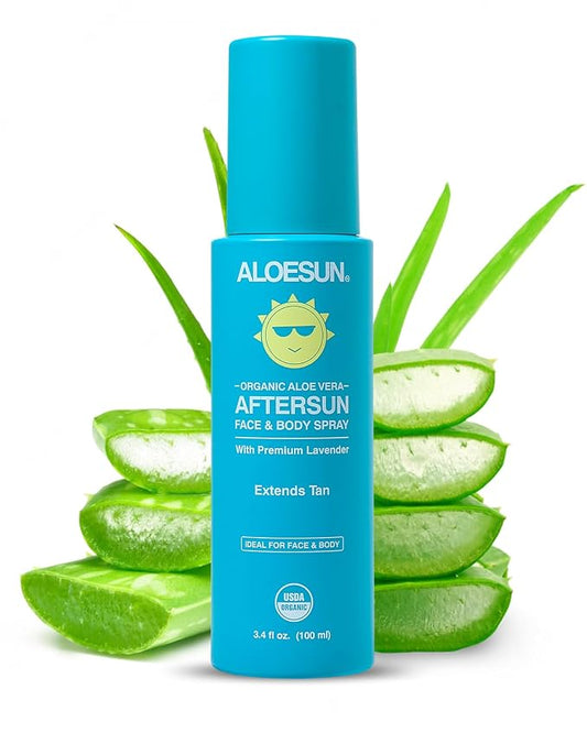 ALOESUN After Sun Face and Body Spray | Non Sticky Organic Aloe Vera by ALOESUN