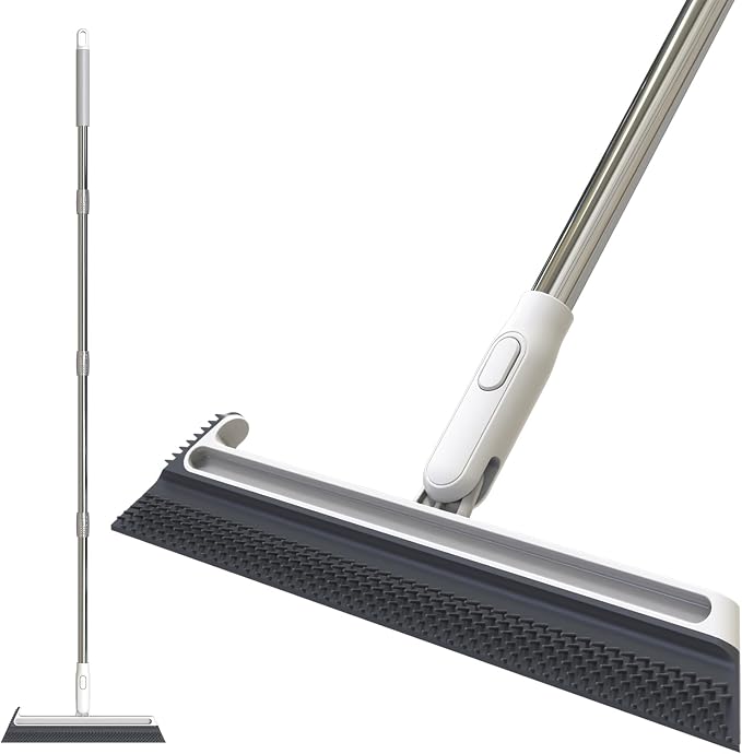 Squeegee Broom for Floor, Floor Squeegee for Concrete and Tile Cleaning by EHOMGUI