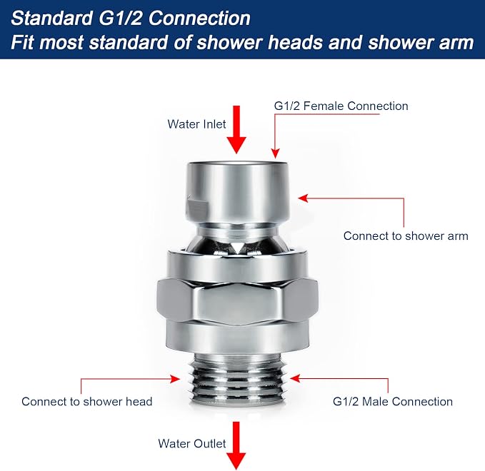 NearMoon Shower Head Swivel Ball Adapter - Image 5