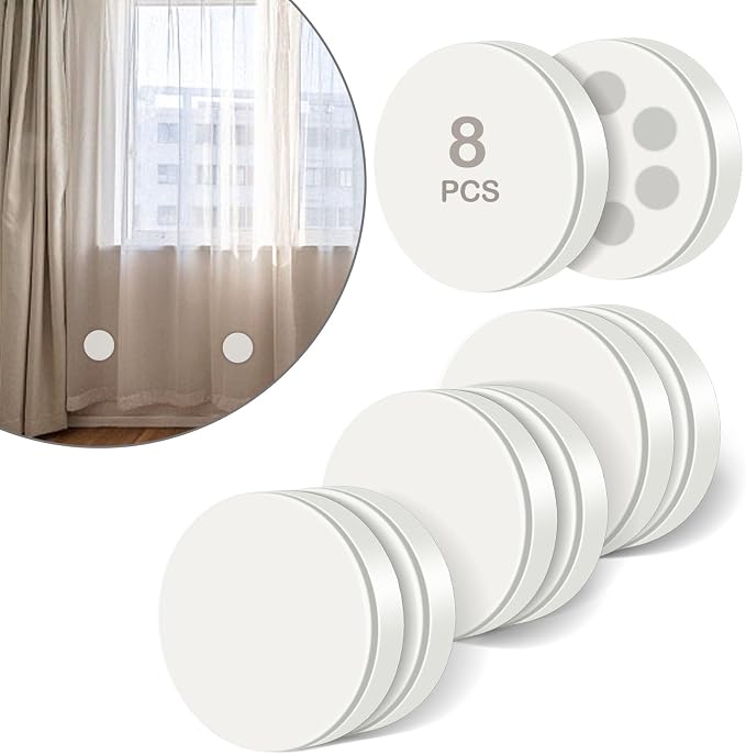 8 Pack Shower Curtain Weights, Rubber Covered Magnetic Curtain Weights by YixangDD