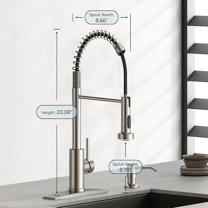 Smart Touch On Kitchen Faucet, 3 Modes Pull Down Sprayer, Sensor Activated - Image 8
