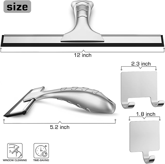 Stainless Steel Shower Squeegee - Image 5