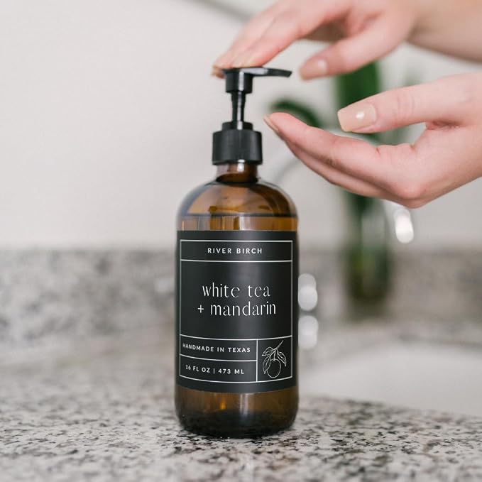 River Birch White Tea + Mandarin Scented Natural Hand Soap - Image 3