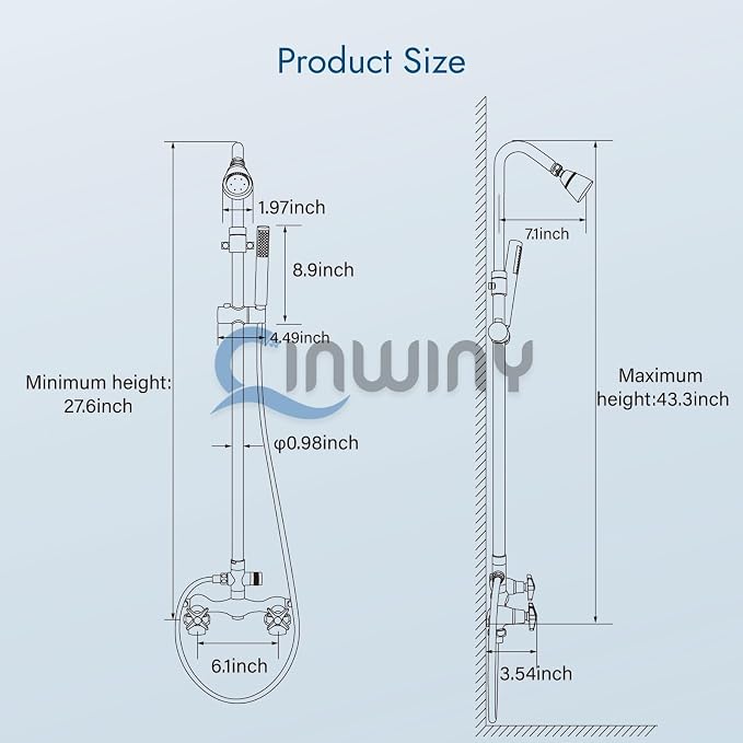 Matte Black Wall Mount Outdoor Shower Kit - Image 8