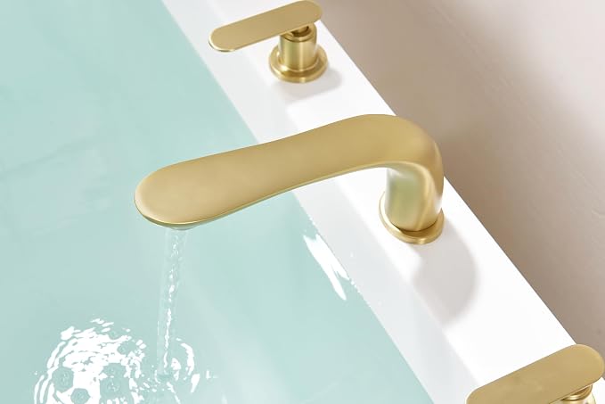 SITGES Classic Bathtub Faucet, 2-Handle Brushed Nickel Tub Filler, 3-Hole - Image 5