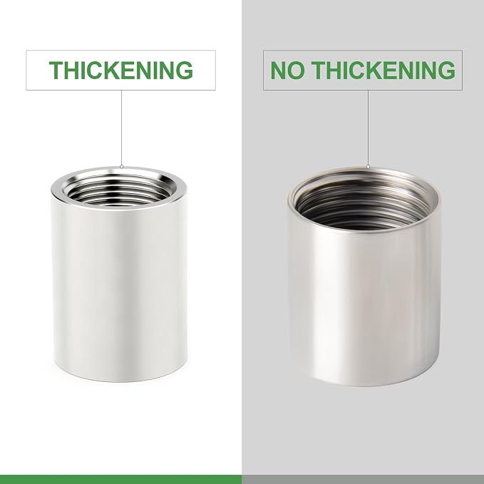 TAISHER 2PCS Stainless Steel Pipe Fittings, 3/4" NPT Female x 3/4" NPT Female - Image 3