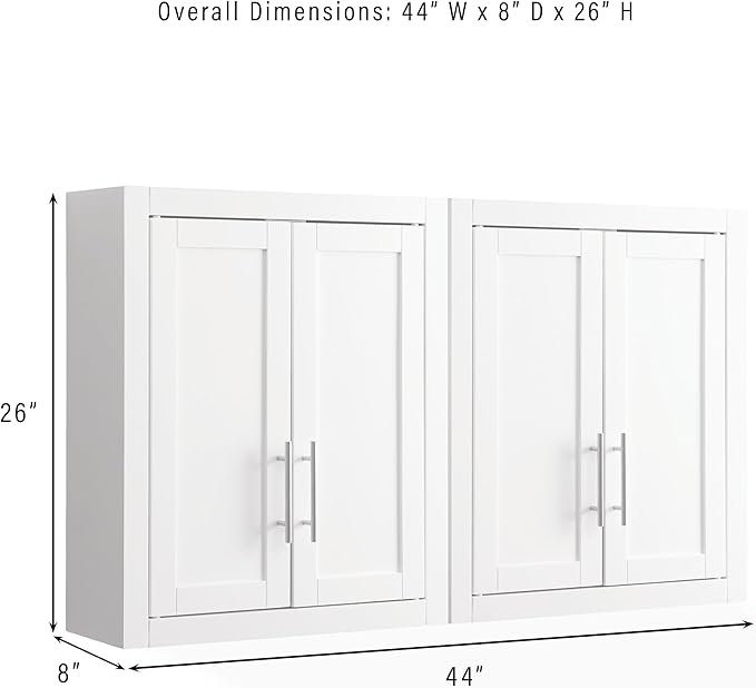 Crosley Furniture Savannah 2-Piece Wall Kitchen Storage Cabinet, Cabinets - Image 3