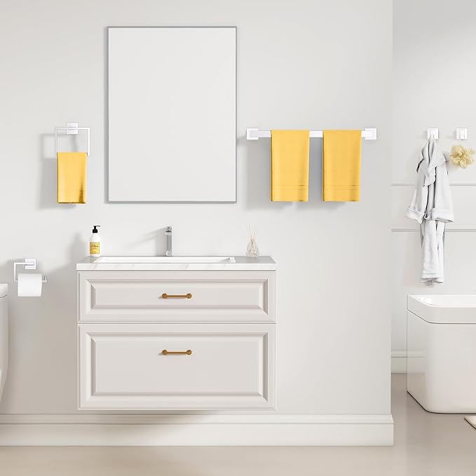 YACVCL 5-Piece Bathroom Hardware Accessories Set 23.6 inch Towel Bar Set Modern - Image 7