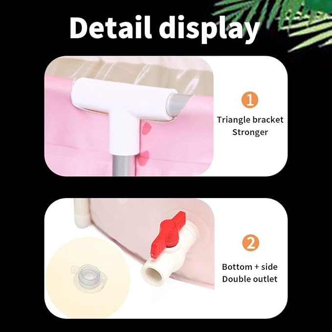 BESTHLS Portable Bathtub for Adult, Foldable Bathtub Folding Soaking Bath Tub - Image 5