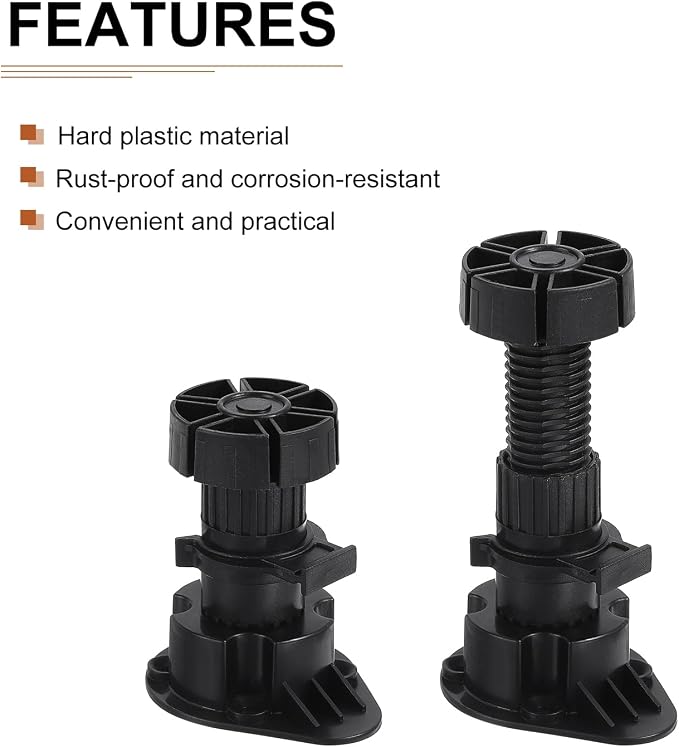 80x44mm Adjustable Leveling Feet - Image 3
