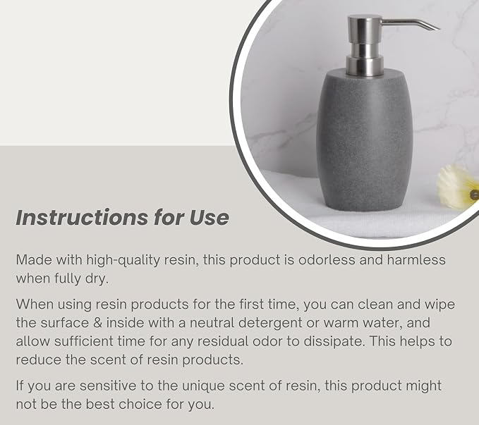 Sandstone Textured Resin Soap Dispenser - Image 9