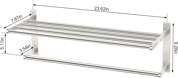 Towel Racks for Bathroom, 2 Tier Bathroom Shelf - Image 5