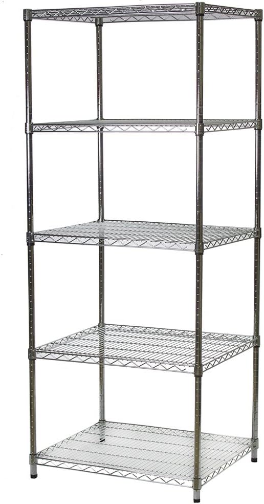 Shelving Inc. 24" d x 30" w x 64" h Chrome Wire Shelving by ShelvingInc