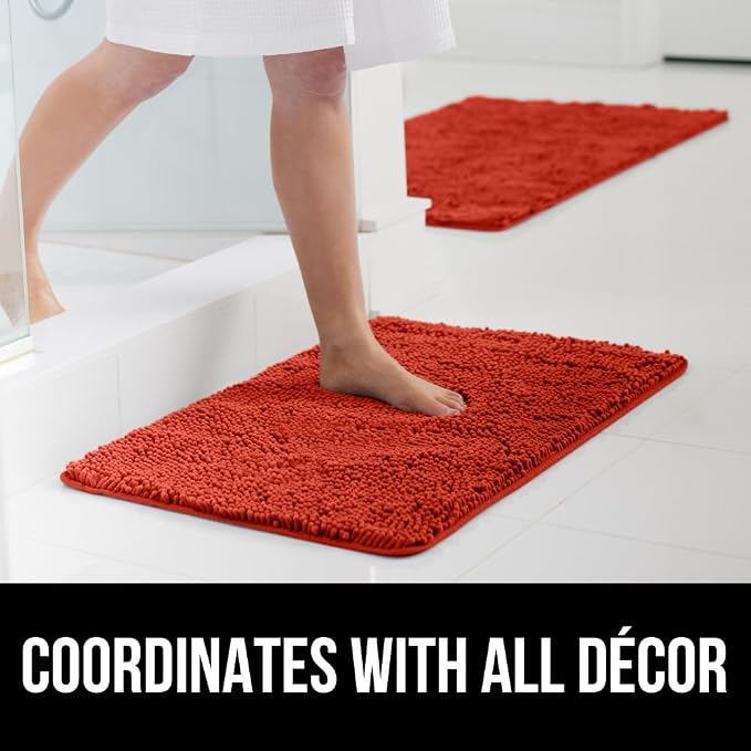 GORILLA GRIP Bath Rug Mat 30x20, Soft Absorbent Chenille, Quick Dry Microfiber - Image 9