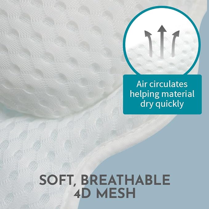 WONDERfoam Thick Padded Ergonomic Bath Pillow - Image 5