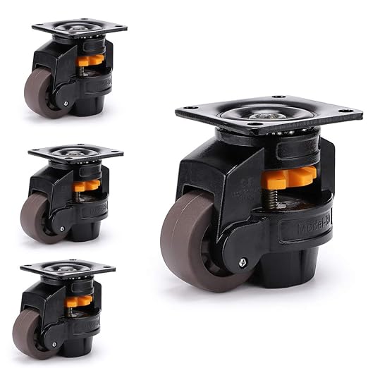 Skelang Leveling Machine Caster Model-80, Large Top Plate Leveling Wheel by Skelang