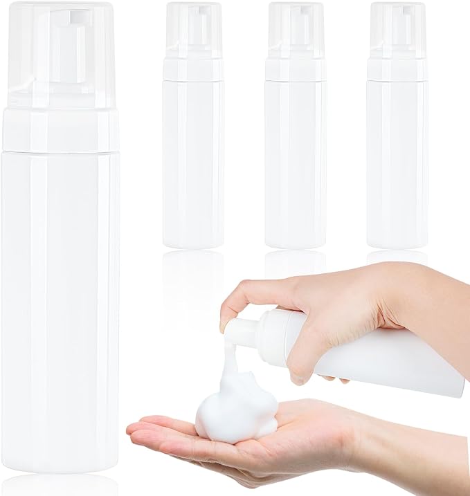 Foam Pump Bottle 200ml/6.8oz Empty Plastic Foam Dispenser Pump Bottle Travel by TMLECE-Self-BeautyJourney