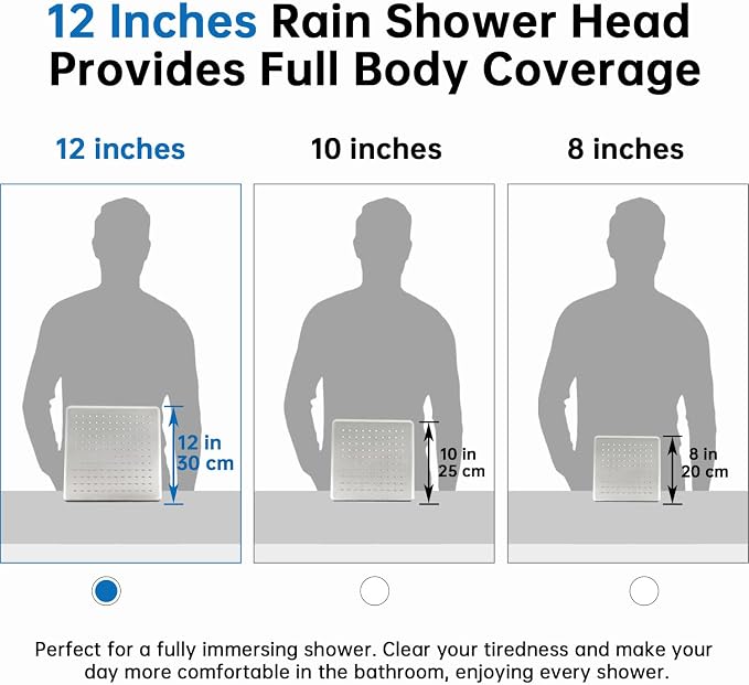 G-Promise All Metal 12 Inches Rain Shower Head - Image 4