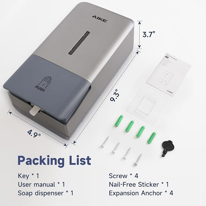 AIKE Wall Mount Liquid Soap Dispenser - Image 5