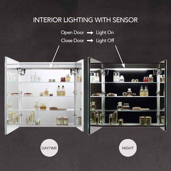 Blossom LED Mirror Medicine Cabinet - Image 5