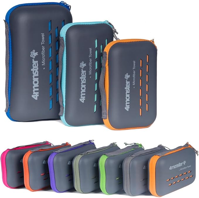 4Monster Camping Towels Super Absorbent, Fast Drying Microfiber Travel Towel by 4Monster
