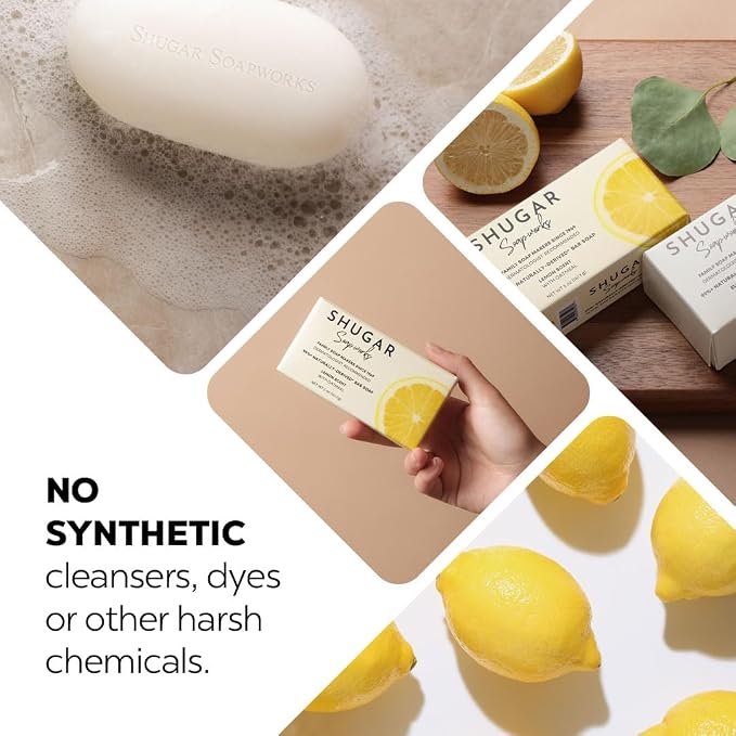 Shugar Soapworks Oatmeal & Lemon Verbena 5 oz Beauty Bar Soap 8-Pack | - Image 7