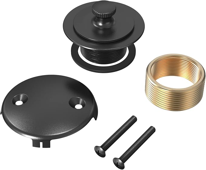 Matte Black Tub Drain and Overflow Kit, Replacement Bath Tub Drain Trim Set - Image 8