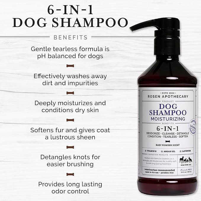 6-in-1 Moisturizing Dog Shampoo, Made - Image 4