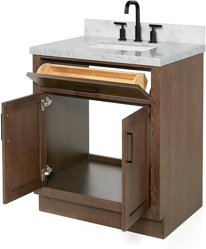 ARIEL Hepburn 31 Inch Single Rectangular Sink Bathroom Vanity - Image 6