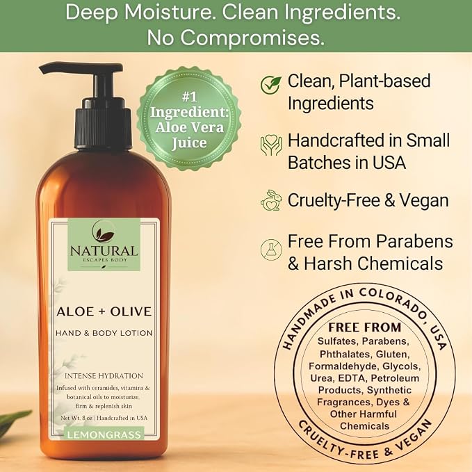 Natural Escapes Lavender & Lemongrass Body Lotion 2-Pack – Hydrating Hand & - Image 7