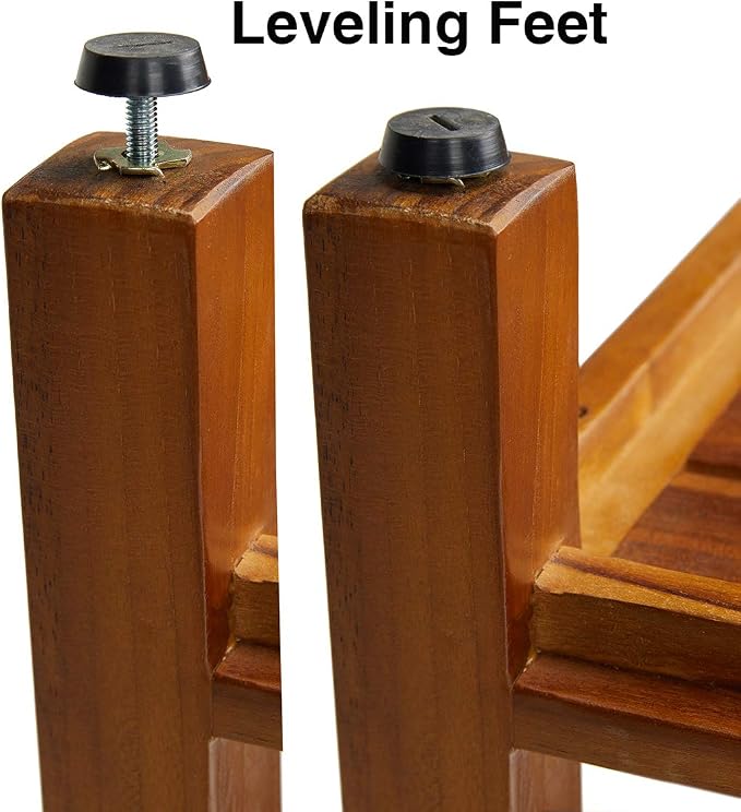 TeakCraft Teak Corner Shower Bench - Image 8