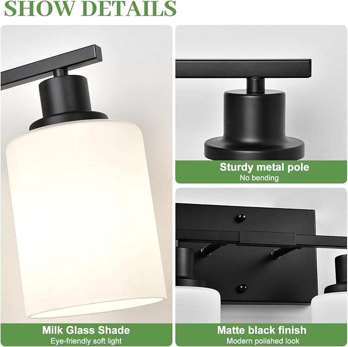 4-Light Bathroom Light Fixtures, Vanity Light - Image 3