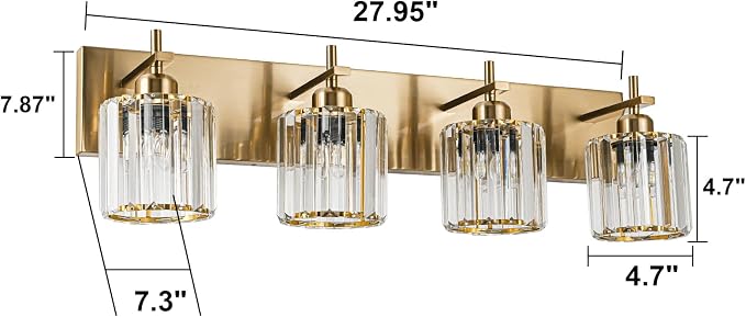 Modern Crystal Bathroom Vanity Lights, Crystal Wall Lighting - Image 3