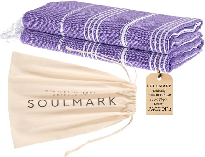 SOULMARK 100% Cotton Turkish Beach Towel by SOULMARK
