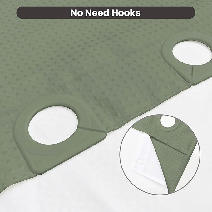 Inhousolu No Hook Waffle Weave Shower Curtain - Image 5