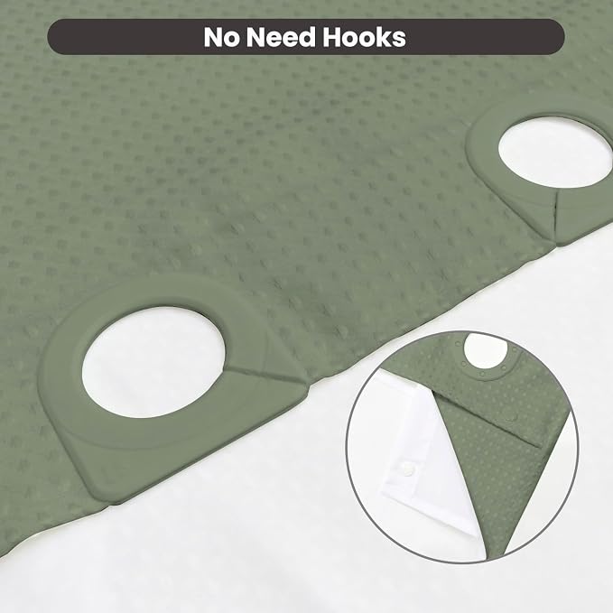 Inhousolu No Hook Waffle Weave Shower Curtain - Image 5