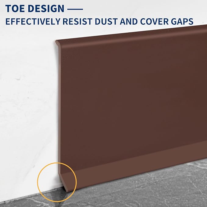 Flexible Baseboard Molding Trim 4 Inch Self-Adhesive Vinyl Wall Base Peel and - Image 4