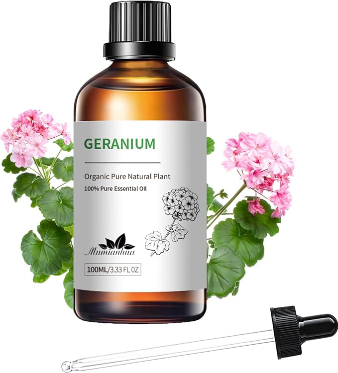 Pure Geranium Essential Oil, Mumianhua Natural Floral Oil - Image 2