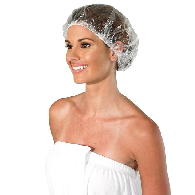 Shower Cap Disposable Bath Cap Elastic Hair Processing Plastic Caps - Image 7