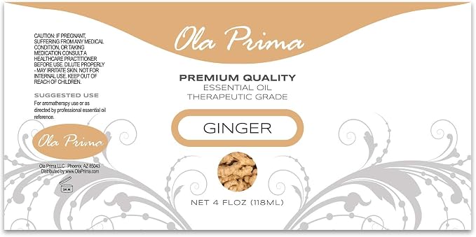 Ola Prima Ginger Essential Oil Therapeutic Grade - Image 9