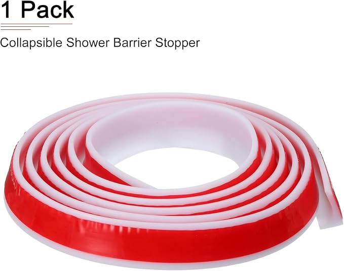 79"x0.8"x0.5" Collapsible Shower Barrier Stopper - Image 6